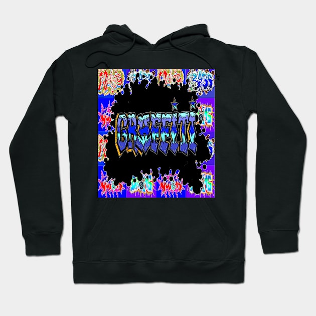 graffiti drums guitar music bass Hoodie by LowEndGraphics